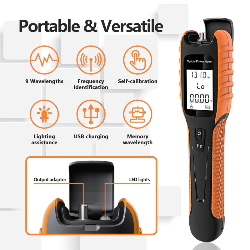 YGGYM Mini Optic Fiber Cable Tester with 400mAh Lithium Battery, Optical Fiber Power Meter for FC/SC/ST Universal Connector - Image 2